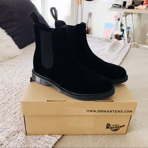 Dr. Martens Flora Velvet Chelsea Boots 7
